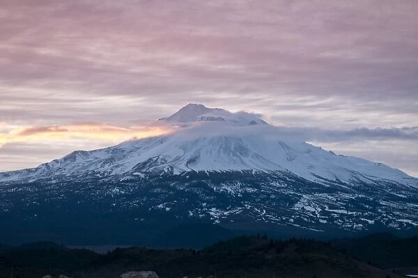 Dawn at Mount Shasta, California, United States of America, North America