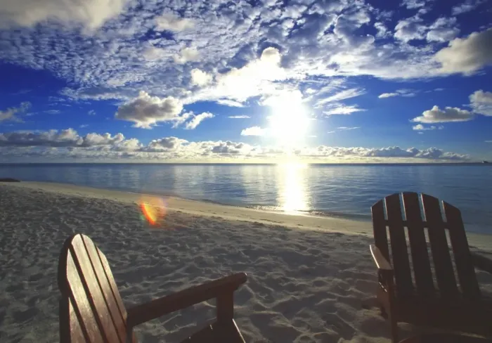 Framed Print : Two deckchairs on the beach at sunset, Maldives, Indian Ocean, Asia Framed Print : Two deckchairs on the beach at sunset, Maldives, Indian Ocean, Asia