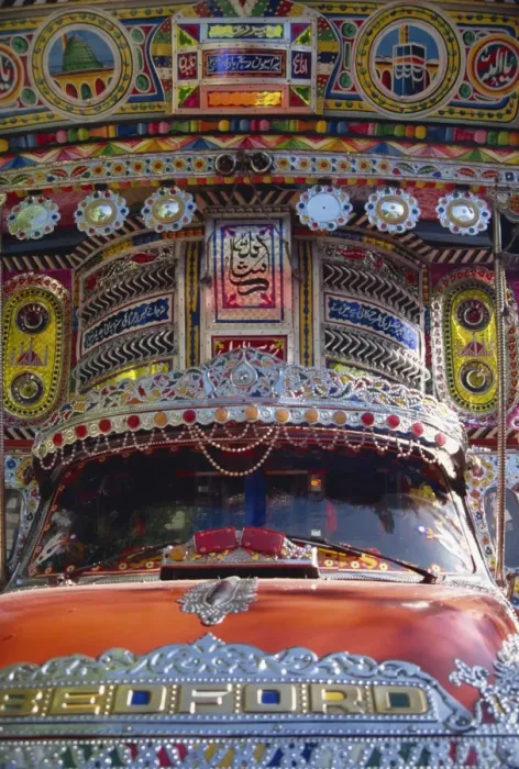 Framed Print : Decorated Bedford van Framed Print : Decorated Bedford van