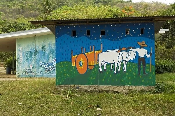 Decorated building in Punta Islita, Nicoya Pennisula, Pacific Coast, Costa Rica
