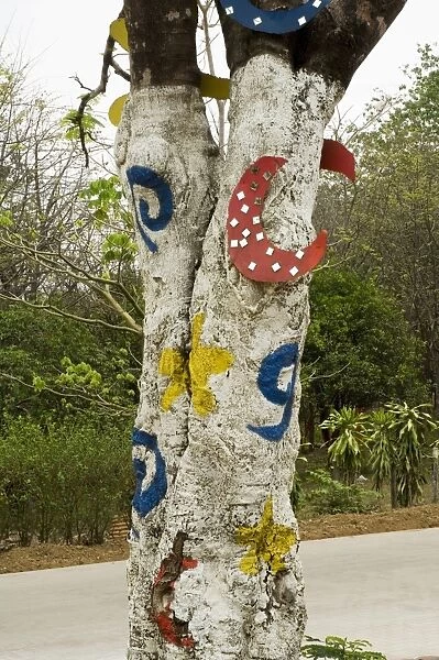 Decorated trees and buildings in Punta Islita, Nicoya Pennisula, Pacific Coast