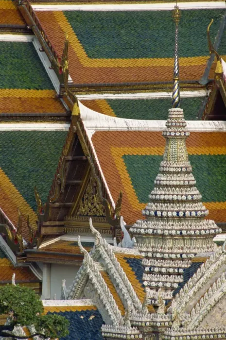 Framed Print : Detail of decoration and tiles on the roof of the Royal Framed Print : Detail of decoration and tiles on the roof of the Royal