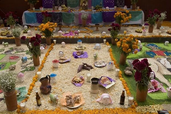 Decorations for the Day of the Dead festival, Plaza Principal, San Miguel de Allende