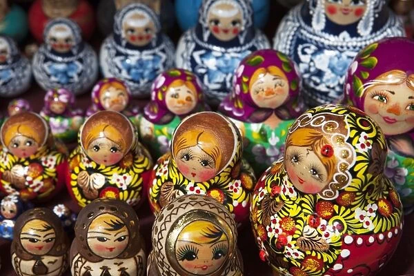 Decorative Russian dolls for sale, St. Petersburg, Russia, Europe