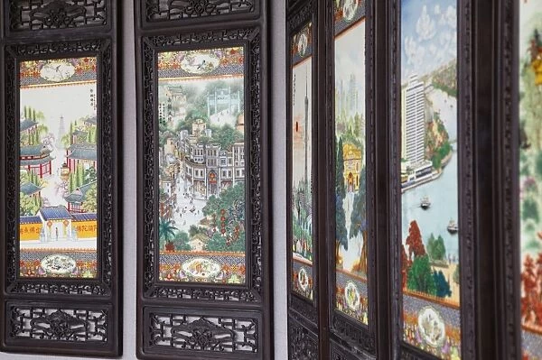 Decorative screens at Chen Clan Academy, Guangzhou, Guangdong, China, Asia