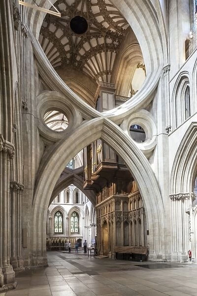 Dedicated to St. Andrew the Apostle, Wells Cathedral, the seat of the Bishop of Bath and Wells
