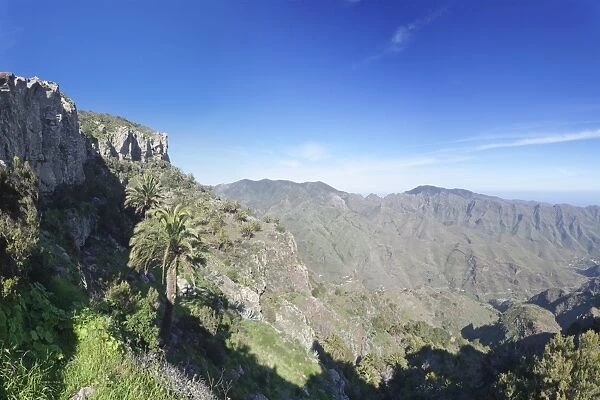 Degollada de Pereza y San Sebastian viewing point, Garajonay Parque National, near San Sebastian, La Gomera, Canary Islands, Spain, Europe