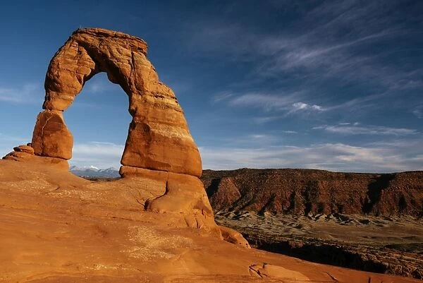 Delicate Arch at dusk, Arches National Park, Utah, United States of America, North