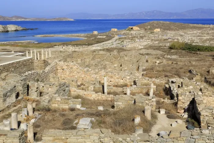 Framed Print : Delos archaeological ruins, UNESCO World Heritage Site, Delos, Cyclades, Greek Islands, Greece, Europe Framed Print : Delos archaeological ruins, UNESCO World Heritage Site, Delos, Cyclades, Greek Islands, Greece, Europe
