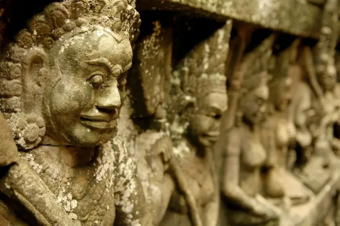 Framed Print : Demon statues in Angkor, Siem Reap, Cambodia, Indochina, Southeast Asia, Asia Framed Print : Demon statues in Angkor, Siem Reap, Cambodia, Indochina, Southeast Asia, Asia