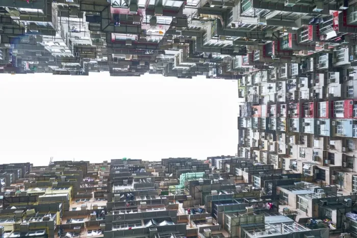Framed Print : Densely crowded apartment buildings, Hong Kong Island, Hong Kong, China, Asia Framed Print : Densely crowded apartment buildings, Hong Kong Island, Hong Kong, China, Asia