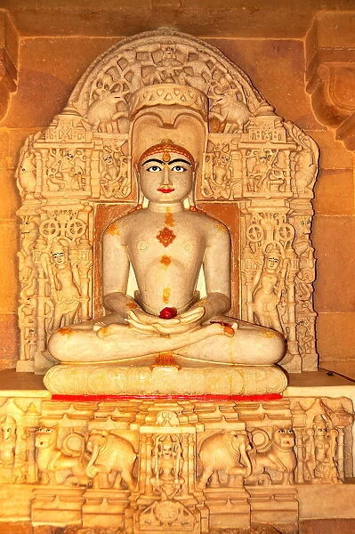 Depiction of Rishabha in Jain temple of Adinath (Rishabha), dating from the 12th century