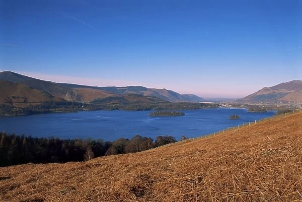 Derwent Water from Brown Knotts, Lake District National Park, Cumbria, England