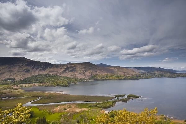Derwent Water and the surrounding fells in the Lake District National Park, Cumbria, England, United Kingdom, Europe