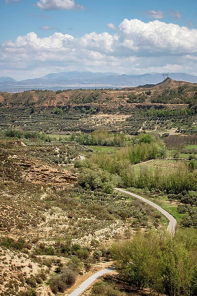 Desert landscape view at Francisco Abellan Dam, Granada, Andalusia, Spain, Europe