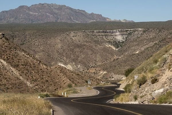 Desert road near Santa Rosalia, Baja California, Mexico, North America
