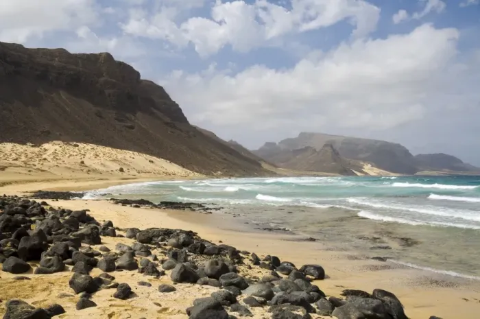 Framed Print : Deserted beach at Praia Grande, Sao Vicente, Cape Verde Islands, Africa Framed Print : Deserted beach at Praia Grande, Sao Vicente, Cape Verde Islands, Africa