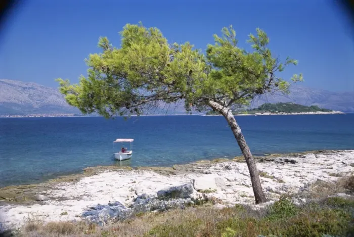 Framed Print : Deserted island beach, Lumbarda, Corcula (Korcula) Island, southern Dalmatia Framed Print : Deserted island beach, Lumbarda, Corcula (Korcula) Island, southern Dalmatia