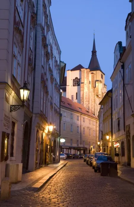 Framed Print : Deserted street, Old Town, Prague, Czech Republic, Europe Framed Print : Deserted street, Old Town, Prague, Czech Republic, Europe