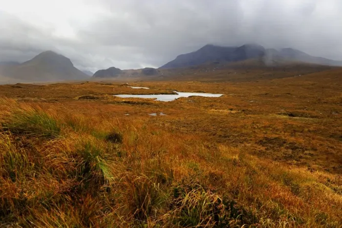 Framed Print : Desolate moorland near Sligachan, Isle of Skye, Inner Hebrides, Scotland Framed Print : Desolate moorland near Sligachan, Isle of Skye, Inner Hebrides, Scotland
