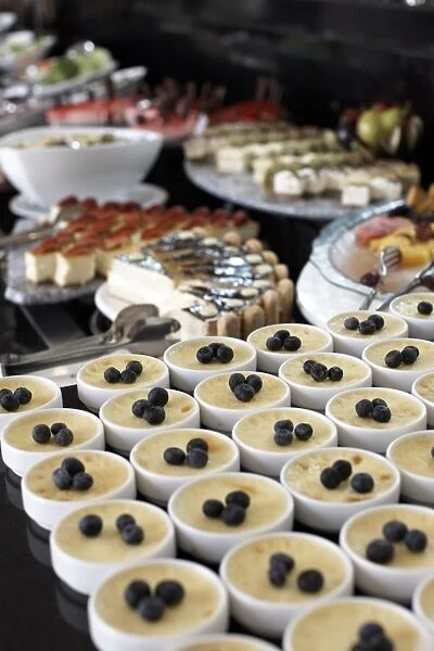 Desserts on display in one of Khartoums 5-Star hotels