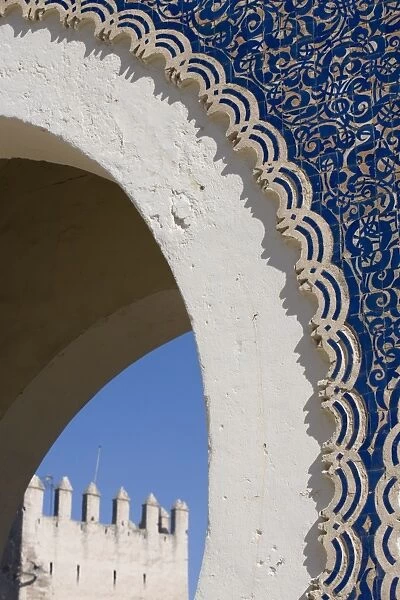 Detail, Bab Boujeloud (Bab Bou Jeloud) city gate