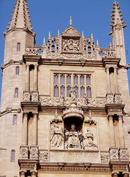 Detail, Bodleian Library, Oxford, Oxfordshire, England, United Kingdom, Europe