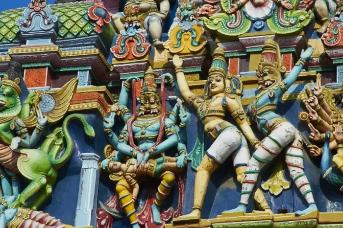Framed Print : Detail, Sri Meenakshi temple, Madurai, Tamil Nadu, India, Asia Framed Print : Detail, Sri Meenakshi temple, Madurai, Tamil Nadu, India, Asia