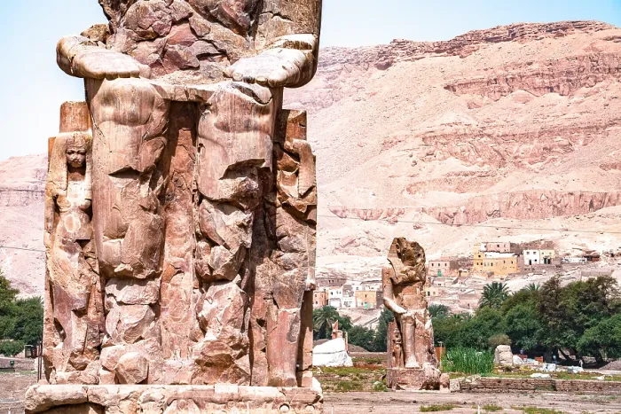 Framed Print : Details of the eroded stone of the Colossi of Memnon, West Bank, Luxor Framed Print : Details of the eroded stone of the Colossi of Memnon, West Bank, Luxor