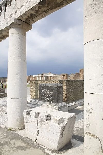 Details of the Forum, Pompeii, UNESCO World Heritage Site, Campania, Italy, Europe
