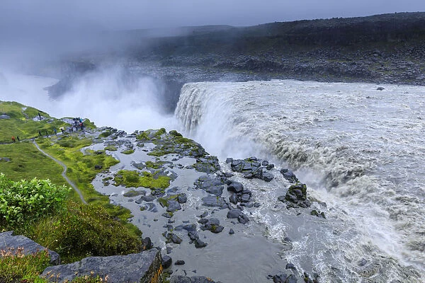 Dettifoss waterfall, most powerful in Europe, Jokulsargljufur Canyon, Vatnajokull National Park