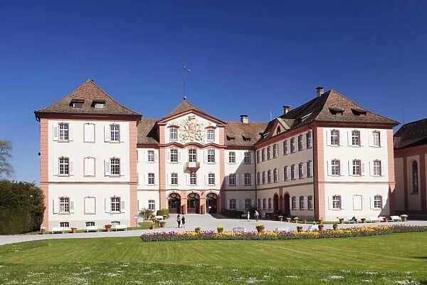 Deutschordensschloss Castle, Mainau Island, in spring, Lake Constance, Baden-Wurttemberg