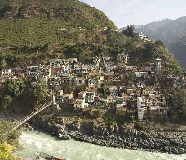 Devaprayag (Deoprayag), holy site on upper Ganges River, Garwhal Himalaya, Uttarakhand, India, Asia