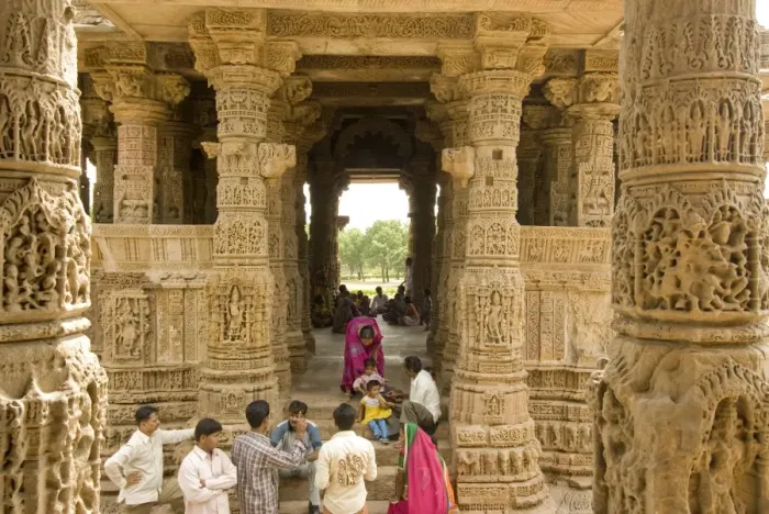 Framed Print : Devotees at the Sun Temple, Modhera, Gujarat, India, Asia Framed Print : Devotees at the Sun Temple, Modhera, Gujarat, India, Asia
