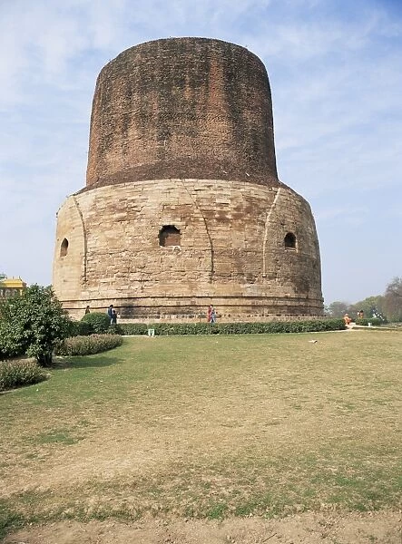 The Dhamek Stupa dating from the 5th and 6th centuries AD