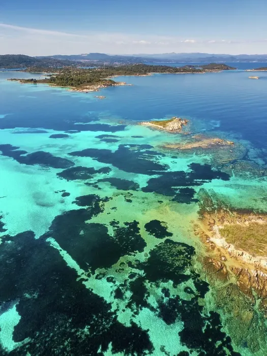 Framed Print : Diaporos island and Karydi beach with turquoise water, drone aerial view, Sithonia, Chalkidiki, Greece Framed Print : Diaporos island and Karydi beach with turquoise water, drone aerial view, Sithonia, Chalkidiki, Greece