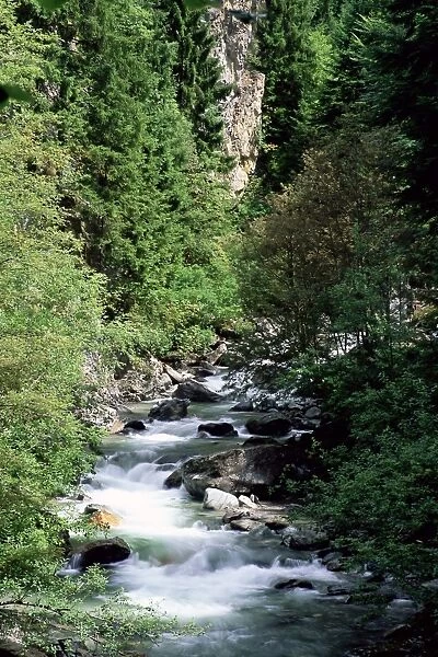 The Diosaz gorge, Servoz near Chamonix, Haute-Savoie, Rhone Alps, France
