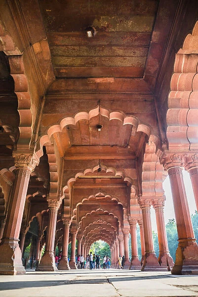 Diwan-i-Aam audience hall, Red Fort, UNESCO World Heritage Site, Delhi, India, Asia