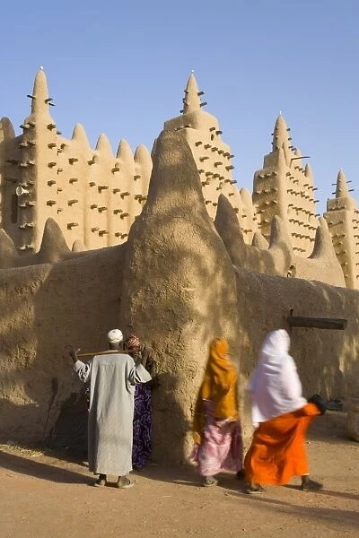 Djenne Mosque, the largest mud structure in the world, UNESCO World Heritage Site