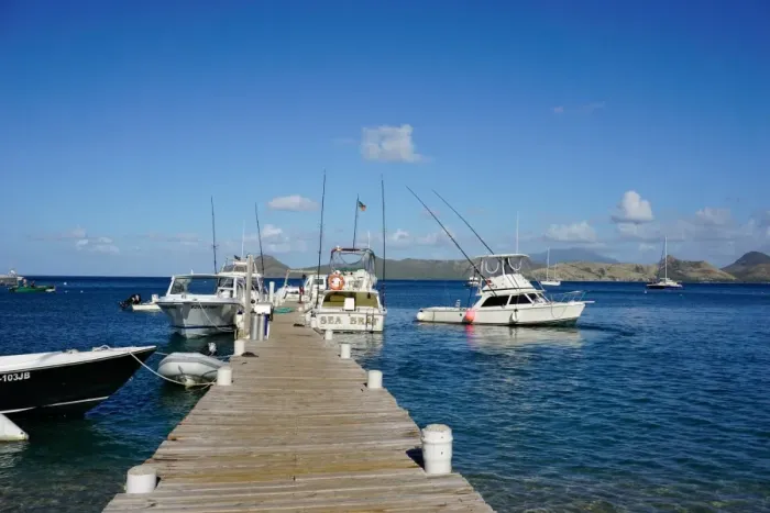 Framed Print : Dock at Oualie Beach, Nevis, St. Kitts and Nevis, Leeward Islands, West Indies, Caribbean Framed Print : Dock at Oualie Beach, Nevis, St. Kitts and Nevis, Leeward Islands, West Indies, Caribbean