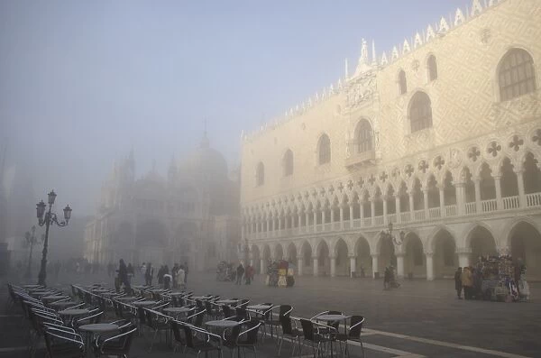 The Doges Palace in mist