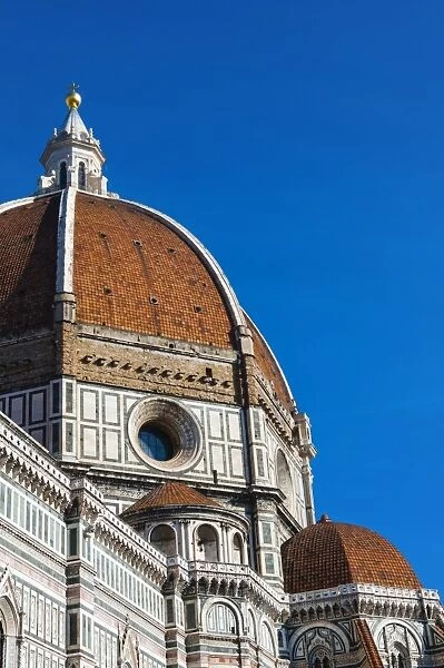 The dome of Brunelleschi, Santa Maria del Fiore, Piazza del Duomo, UNESCO World Heritage Site, Florence (Firenze), Tuscany, Italy, Europe