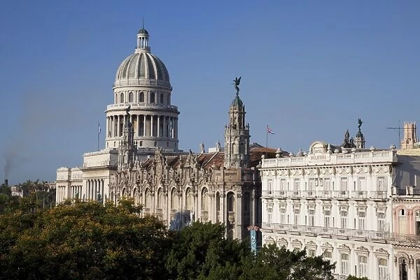 The dome of the Capitolio building, Havana, Cuba, West Indies, Central America