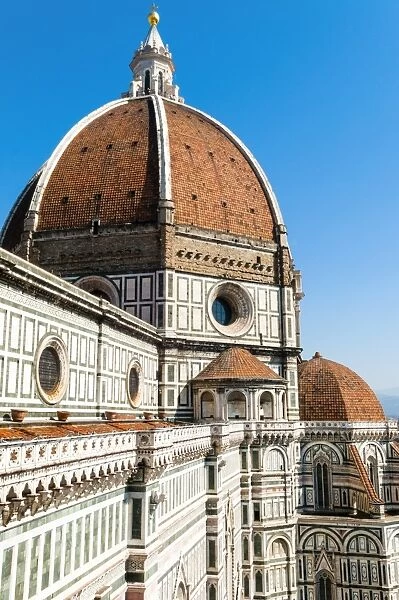 The dome of the Duomo Santa Maria del Fiore, Florence (Firenze), UNESCO World Heritage Site, Tuscany, Italy, Europe