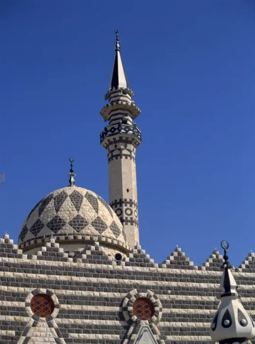 Framed Print : The dome and minaret of the Darwish Mosque