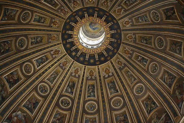 Dome of St. Peters Basilica, Rome, Lazio, Italy, Europe