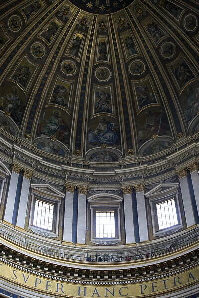 Dome, St. Peters Basilica, Vatican, Rome, Lazio, Italy, Europe