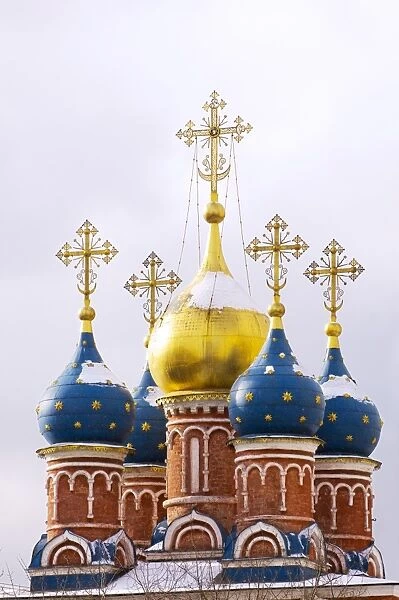 Domes of The Church of St. George, Moscow, Russia, Europe