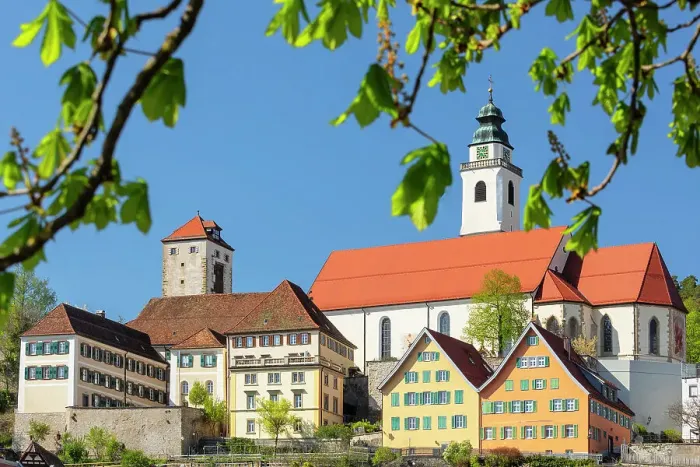 Framed Print : Dominican monastery with Heilig Kreuz collegiate church, Horb am Neckar, Black Forest, Baden Wurttemberg, Germany Framed Print : Dominican monastery with Heilig Kreuz collegiate church, Horb am Neckar, Black Forest, Baden Wurttemberg, Germany