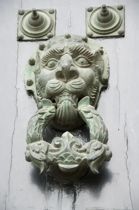 Framed Print : Door knocker on the front of Santiago Cathedral Framed Print : Door knocker on the front of Santiago Cathedral